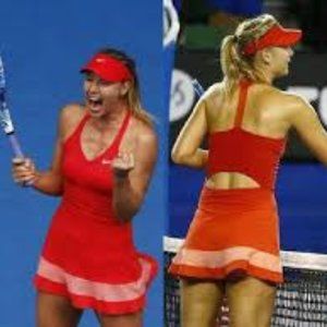 RARE  NIKE Maria Sharapova Red Tennis Dress